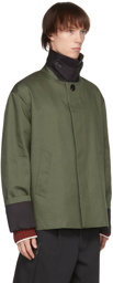 UNIFORME Khaki Boxy Contrasted Mac Jacket