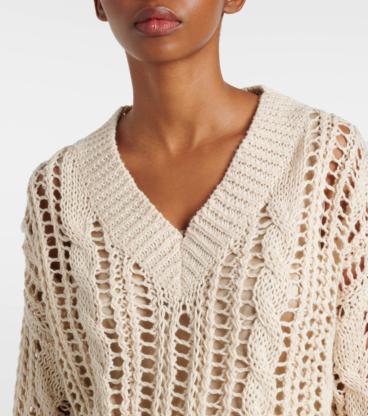 Brunello Cucinelli Jute and cotton-blend sweater