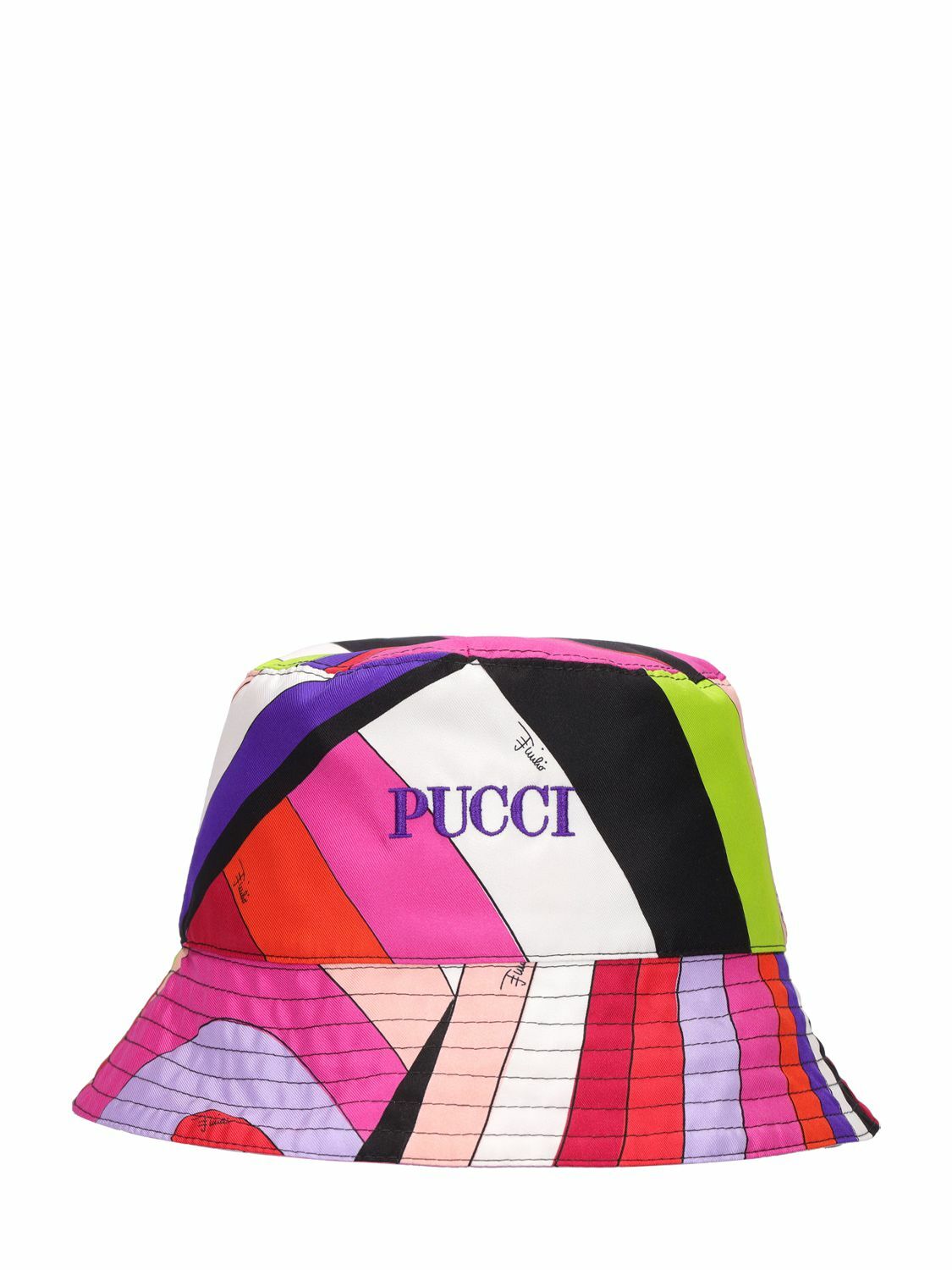 PUCCI Reversible Silk Bucket Hat Emilio Pucci