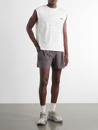 Satisfy - Distressed Logo-Print MothTech™ Organic Cotton-Jersey Tank Top - Neutrals