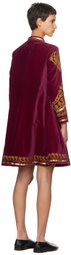 Bode Purple Rothermel Theater Midi Dress