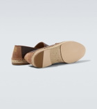 Brunello Cucinelli Leather-trimmed espadrilles