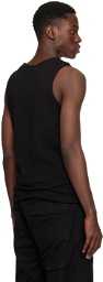 We11done Black Embroidered Tank Top