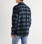 FRAME - Checked Cotton-Flannel Shirt - Blue