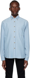 BOSS Blue Contrast Stitch Shirt