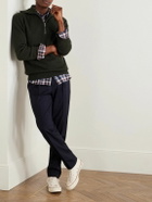 Officine Générale - Drew Tapered Pleated Virgin Wool-Crepe Trousers - Blue
