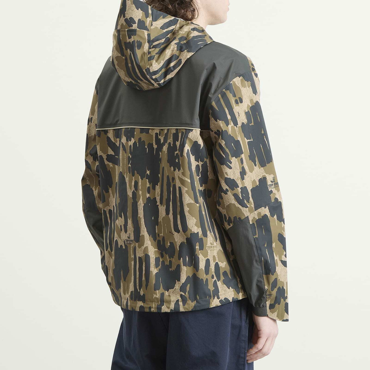 Malbon Men's Tour Divot Camo Rain Jacket in Bark Camo