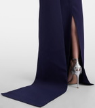Safiyaa Giorgia off-shoulder crêpe gown