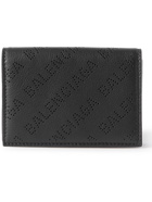 BALENCIAGA - Logo-Perforated Full-Grain Leather Trifold Wallet