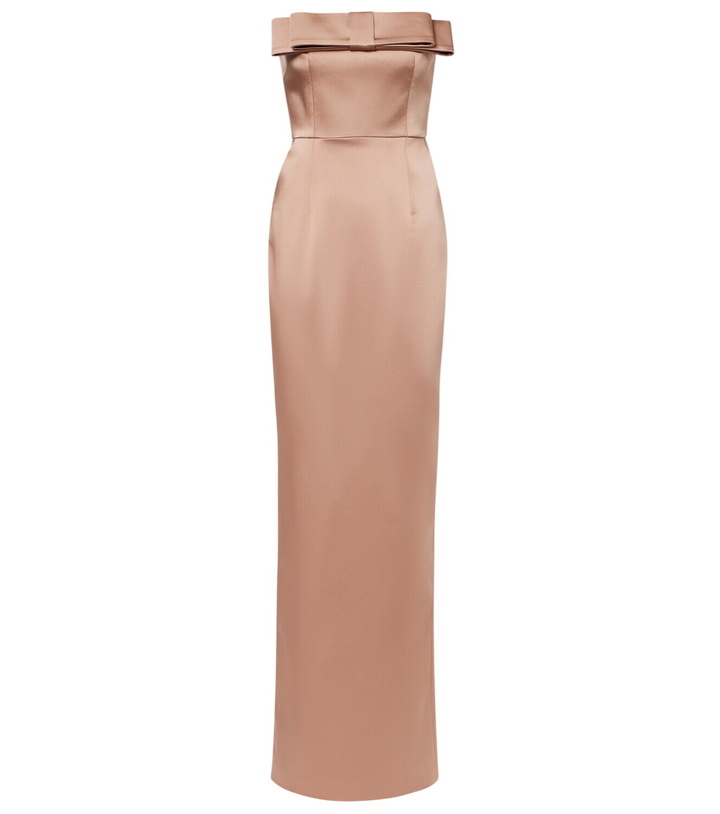 Photo: The New Arrivals Ilkyaz Ozel Sisu bow-detail satin bustier gown