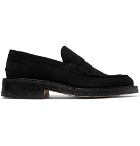 Tricker's - James Suede Penny Loafers - Black