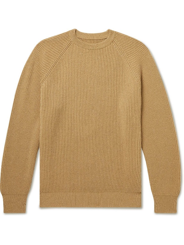 Photo: Anderson & Sheppard - Ribbed Cashmere Sweater - Brown