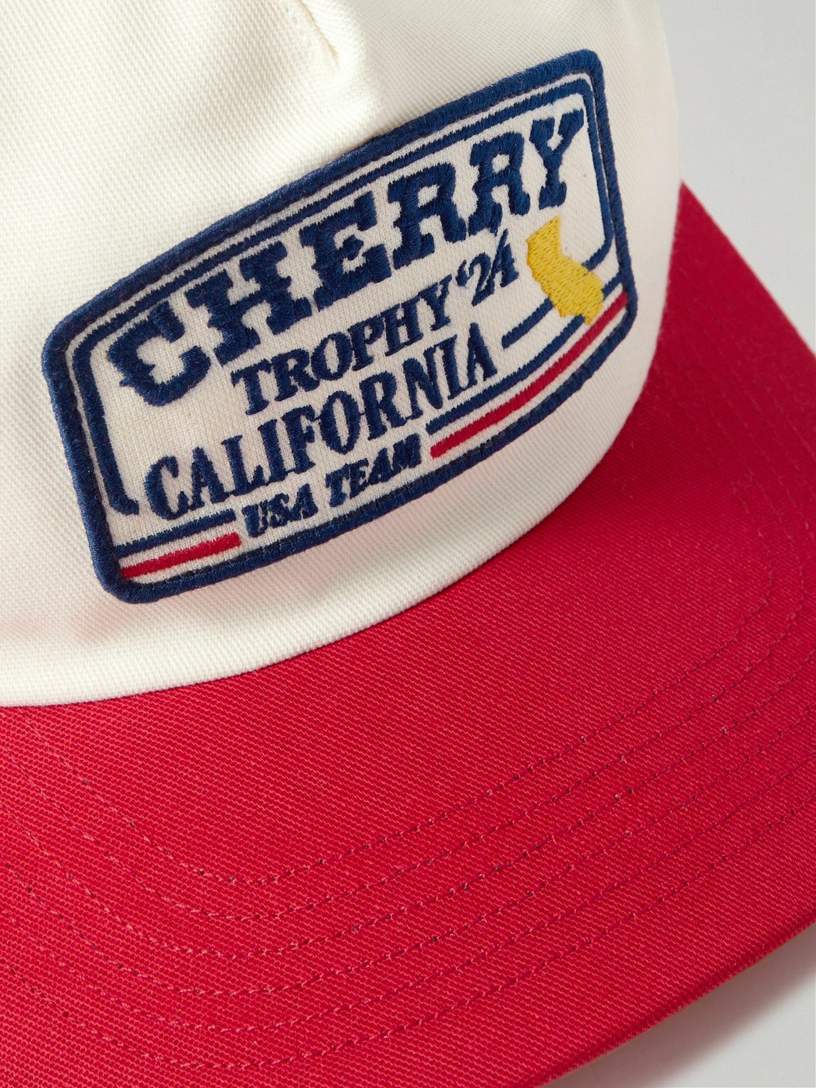 Cherry Los Angeles - Logo-Embroidered Cotton-Canvas Baseball