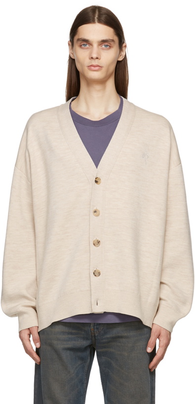 Photo: Acne Studios Beige V-Neck Cardigan