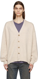 Acne Studios Beige V-Neck Cardigan