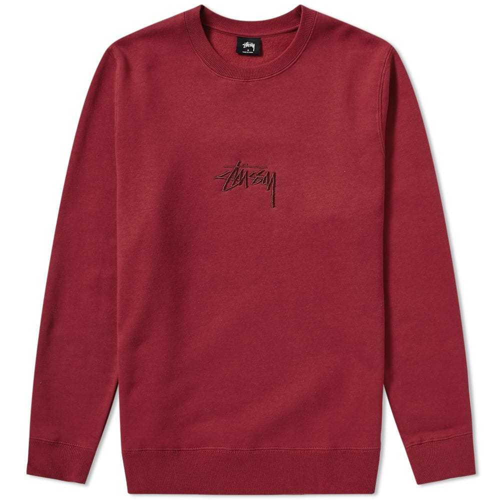 Stussy stock logo applique sales crew sweat