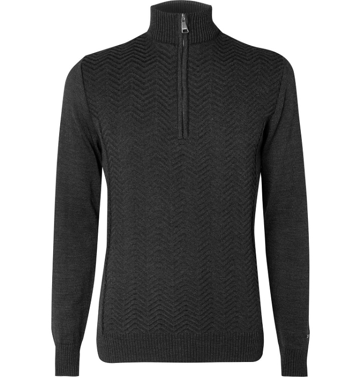 Photo: Kjus - Linard Wool-Blend Half-Zip Sweater - Black