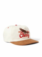 Cherry Los Angeles - Logo-Embroidered Cotton-Twill and Suede Baseball Cap