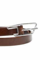 Diesel 2cm belt in pull-up leather with D buckle - Belts Womens in Brown