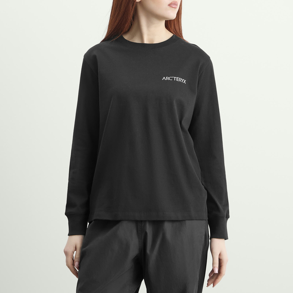 Arc'teryx Women's Kragg Cotton Bird Crew LS W in Black/White