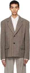 Maryam Nassir Zadeh Taupe Beacon Blazer
