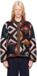 Bode Multicolor Star Cross Quilt Jacket