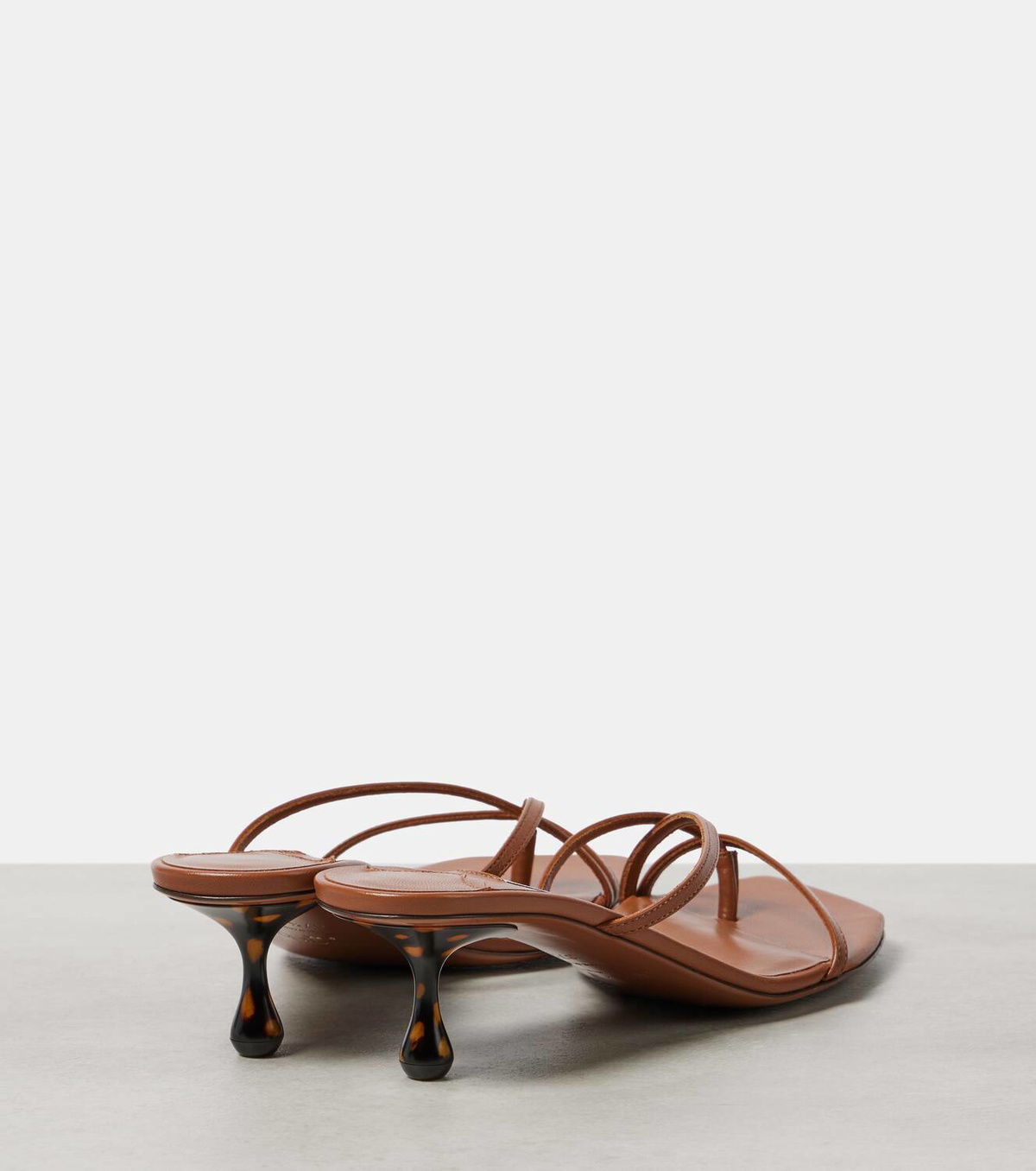 【関税&送料込】Jimmy Choo Brown Leather Etana Mules Jimmy Choo Etana 50 leather mules Jimmy Choo