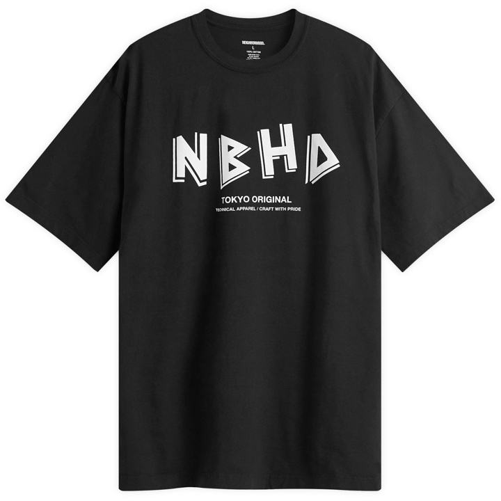 Photo: Neighborhood Men's 6 Printed T-Shirt in Black