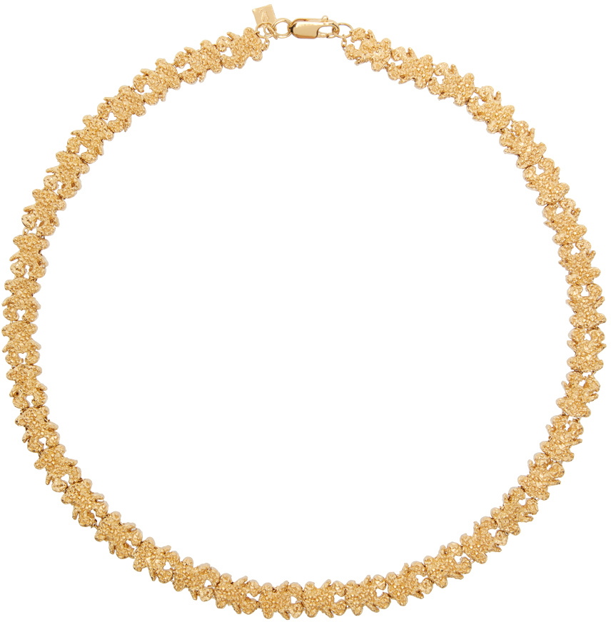 Veneda Carter SSENSE Exclusive Gold VC041 Signature Bear Chain Necklace ...