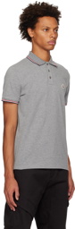 Moncler Gray Stripe Polo