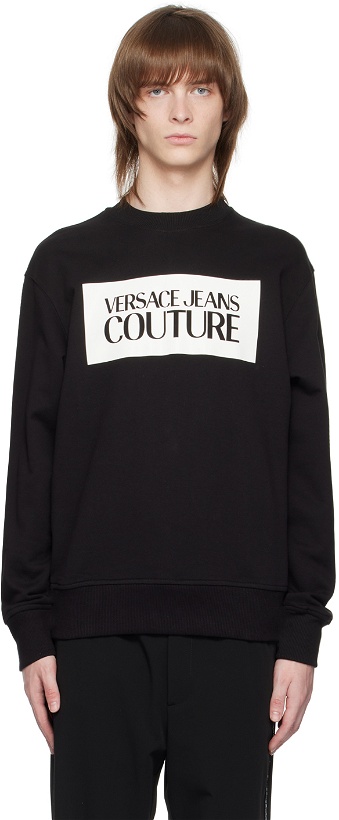 Photo: Versace Jeans Couture Black Printed Sweatshirt