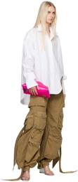 The Attico Tan Long Cargo Pants