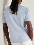 Ralph Lauren Purple label - Linen and Cotton-Blend Piqué T-Shirt - Blue