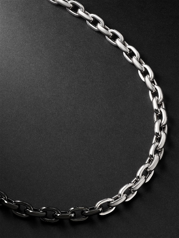 Photo: AS29 - Bold Links Blackened and White Gold Necklace