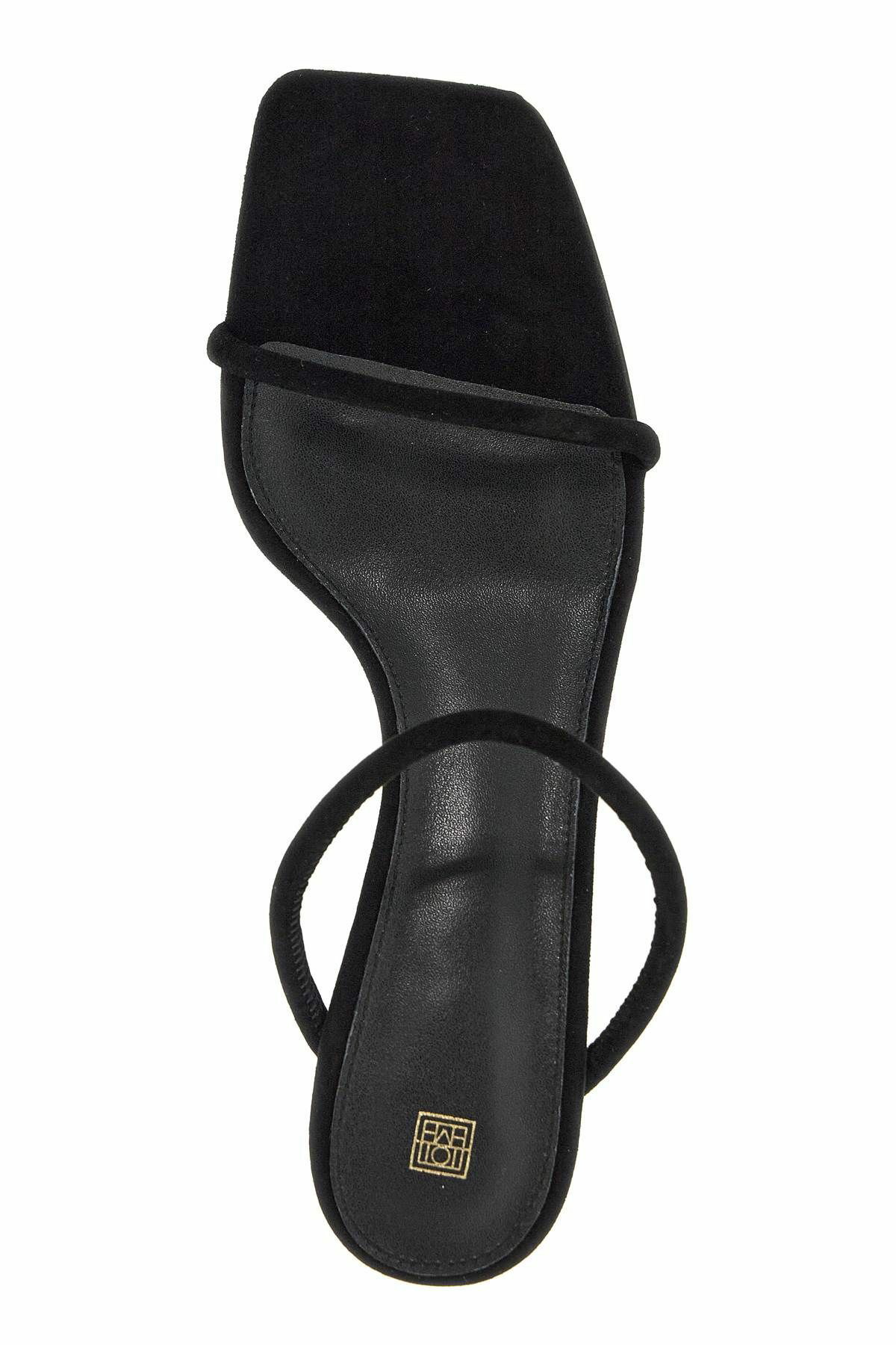 【TOTEME】Minimalist Suede Leather Sandals Leather Straps TOTEME The Minimalist suede sandals | NET-A-PORTER