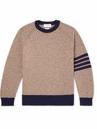 Thom Browne - Striped Shetland Wool Sweater - Brown