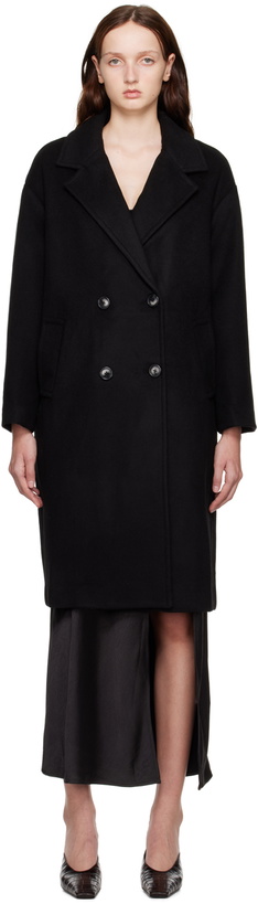 Photo: THIRD FORM Black Double-Breasted Coat