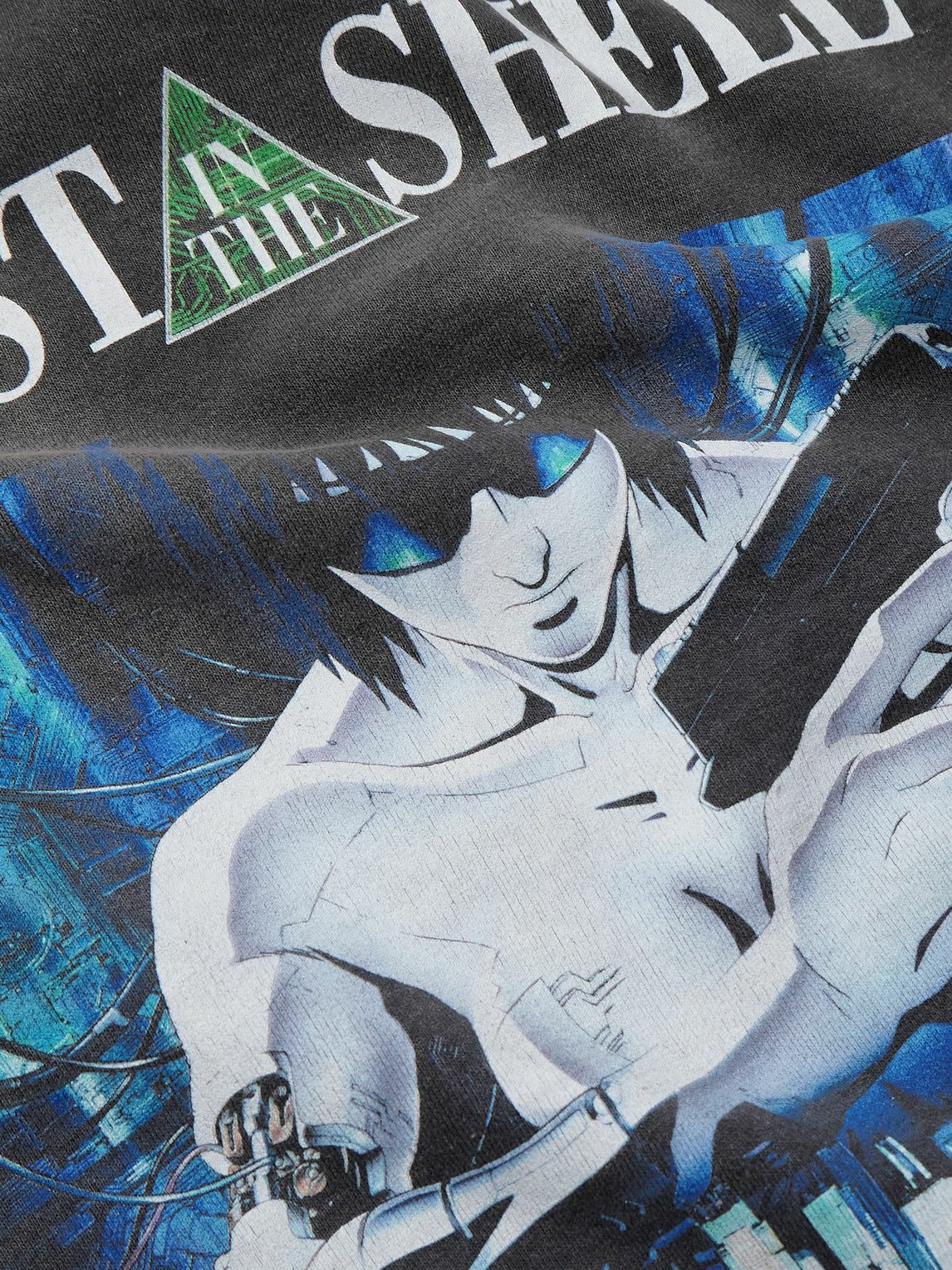 SAINT MXXXXXX - Ghost in the Shell Printed Cotton-Jersey Sweatshirt - Black