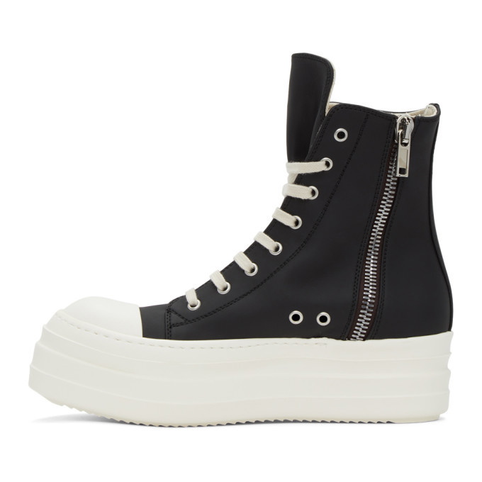 Rick Owens Drkshdw Black Double Bumper High-Top Sneakers Rick