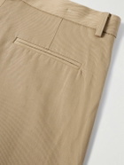 Federico Curradi - Straight-Leg Pleated Cotton-Twill Trousers - Neutrals