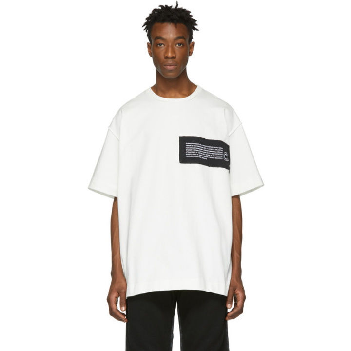 Photo: Colmar A.G.E. by Shayne Oliver White Logo Patch Inside Out T-Shirt