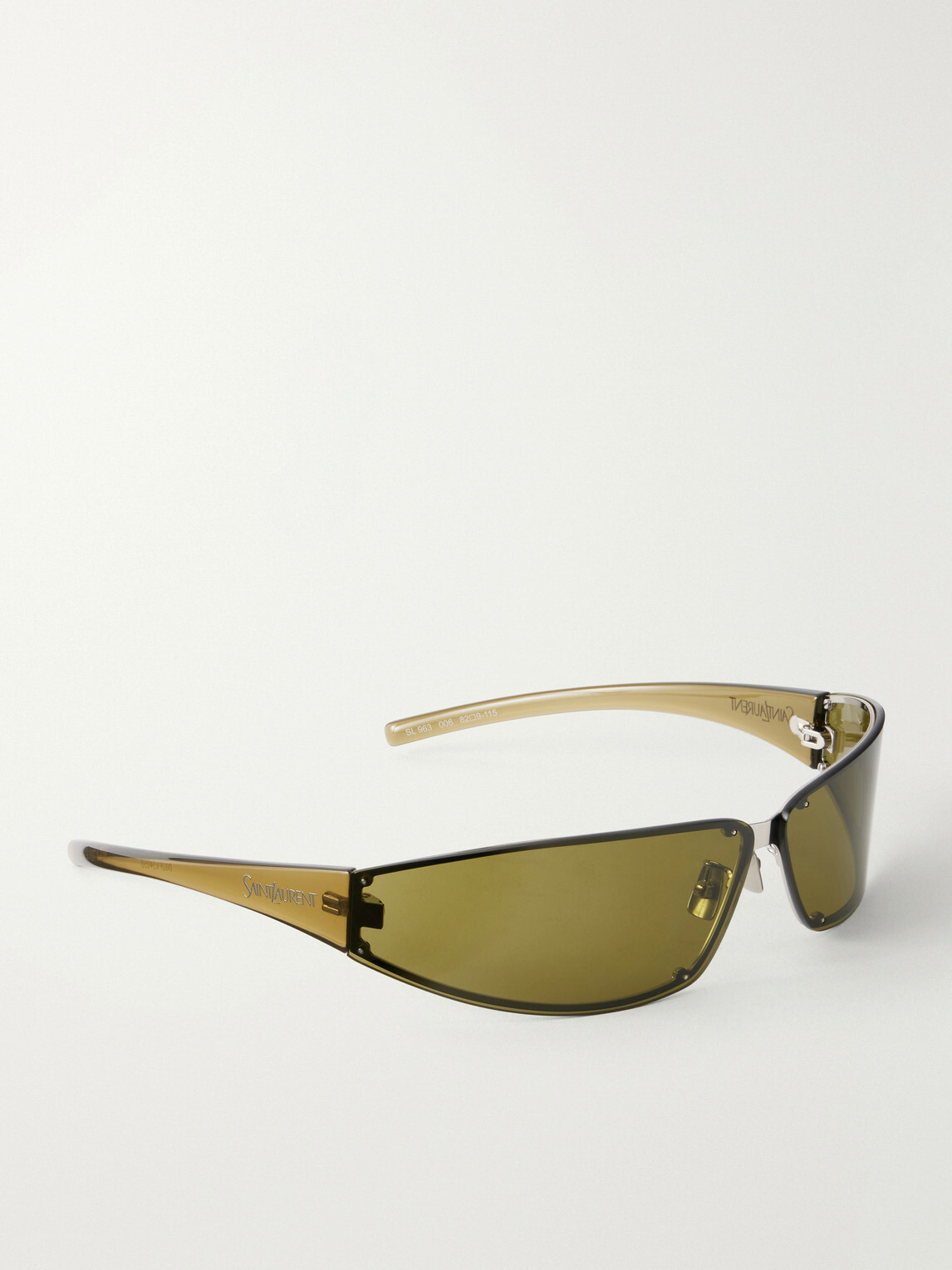 SAINT LAURENT - SL 963 Round-Frame Injected Silver-Tone Metal Sunglasses - Silver