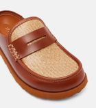 Birkenstock 1774 Naples leather-trimmed woven mules