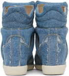 Isabel Marant Blue Bekett Denim Sneakers