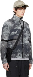 Stone Island Gray Dissolving Grid Camo Jacket
