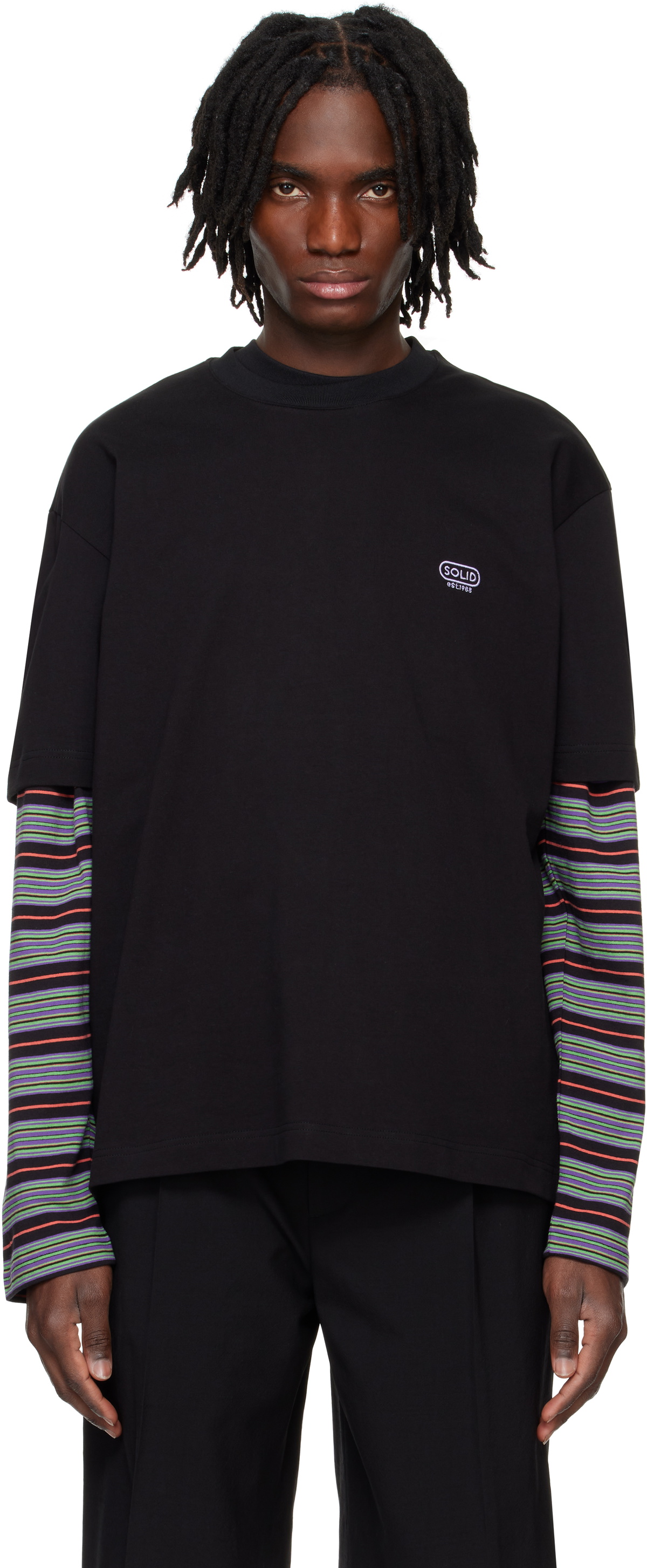 Black Classic Embroidered Logo T-Shirt main image 0