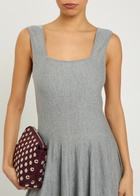 Khaite Jodie Wool Midi Dress Bright Brown