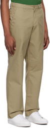 Lacoste Beige Straight-Leg Trousers