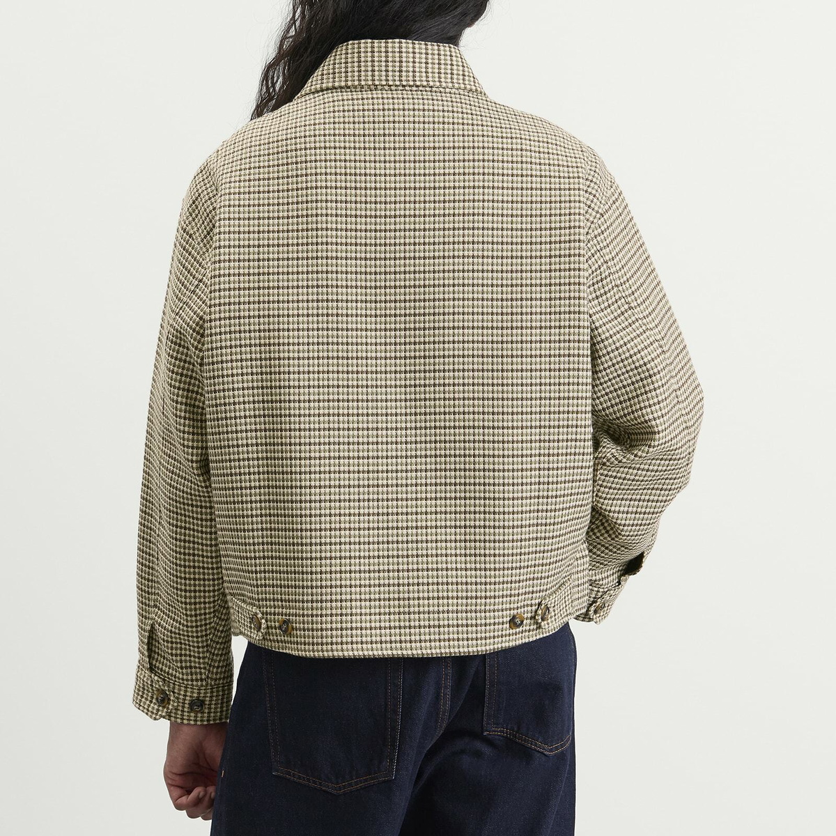END. x Ronning Men's Casual Jacket in Dogtooth Green
