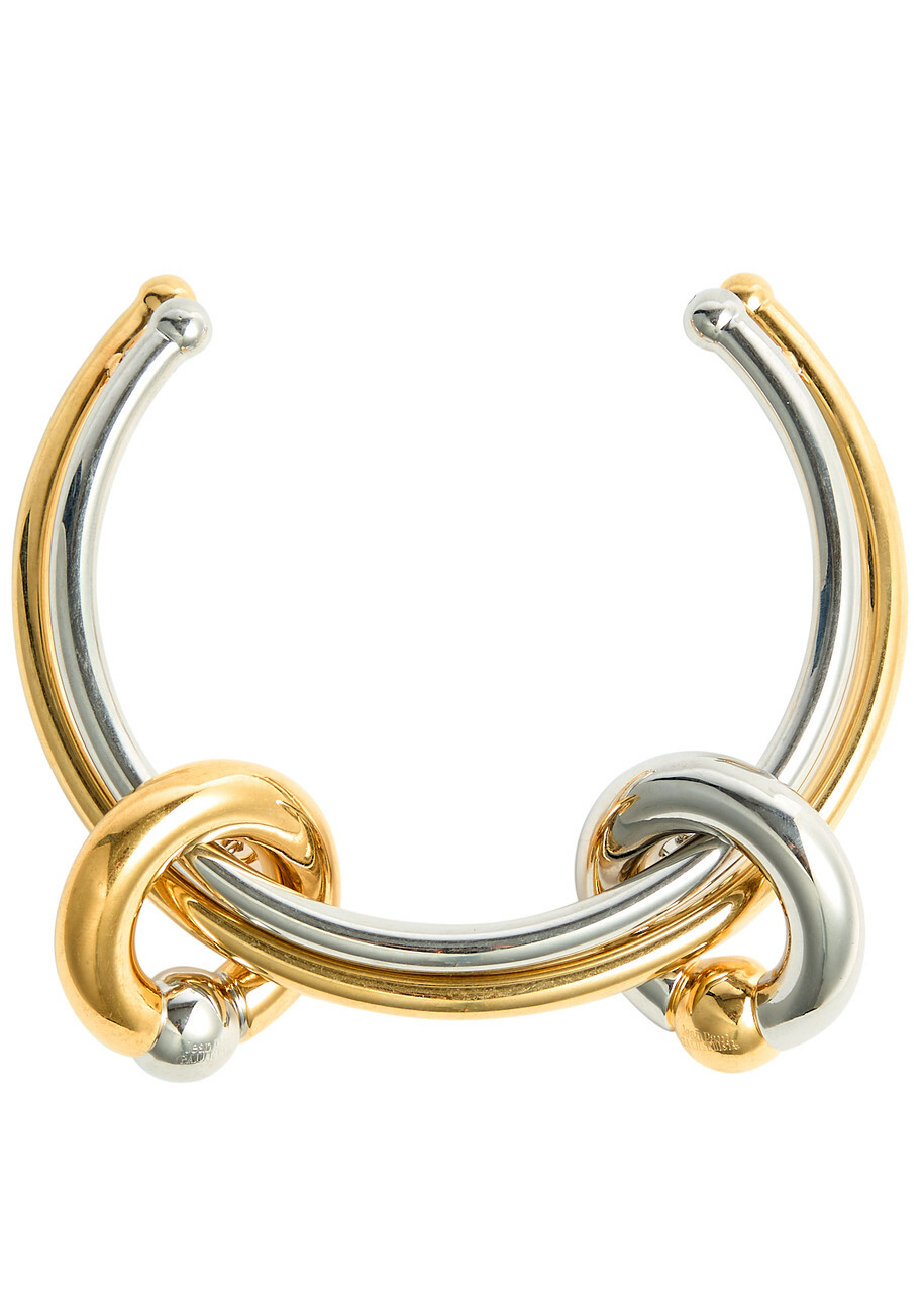 Jean Paul Gaultier Two-tone Layered Hoop-embellished Choker - Silver - One Size